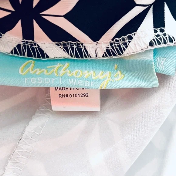 Anthony’s Resort By Lulu-B Geo Skirt Skort UPF 50+ Bottom/Slit/Zip Pull On 1X - Picture 9 of 10